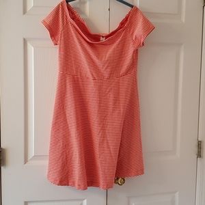 Cotton Dress, off the shoulder